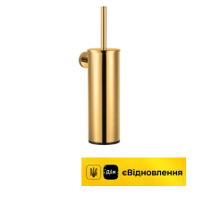 Щітка для санвузла з підвісним тримачем /9.5 × 11.5 × 38 см золото/ Stella  CLASSIC