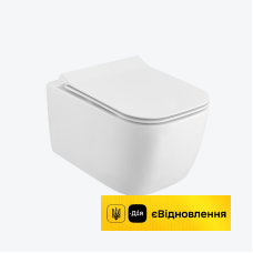 Унітаз підвісний безобідковий 49х34 см з сидінням Soft Close Excellent Doto S (CEEX.1609.495.WH)
