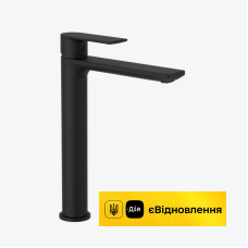 Змішувач для раковини високий чорний Excellent Glad 