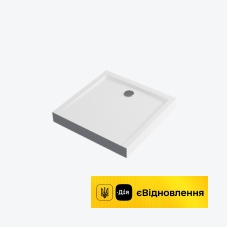 Піддон квадратний 900х900 см, високий 11 см, структурований білий Excellent Forma X 
