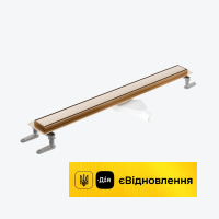 Трап лінійний 70 см з декоративною решіткою, матова мідь Excellent Stilio 