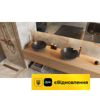 Донний клапан для раковини та біде Excellent Design, корпус з глянцевого золота, матова керамічна кришка чорна 