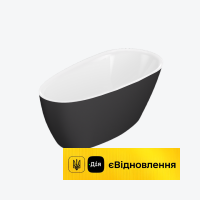 Ванна вільностояча 1600x750 Excellent OLIA 2.0 білий глянець/чорний матовий (WAEX.OLI2.16WHBLM)