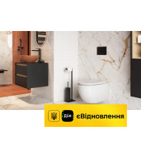 Унітаз підвісний безобідковий 53,5 см з сидінням Soft Close Excellent  Stellar Spin 360 