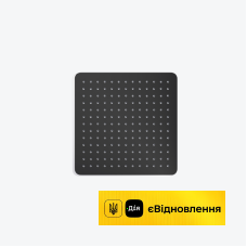 Душова лійка 20х20 см квадратна чорна Slim Excellent   