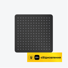 Душова лійка 30х30 см квадратна чорна Slim Excellent   