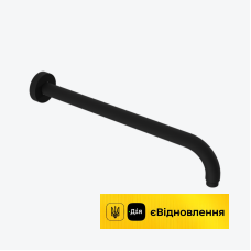 Кронштейн стіновий круглий для тропічного душу 40 см чорний Excellent  