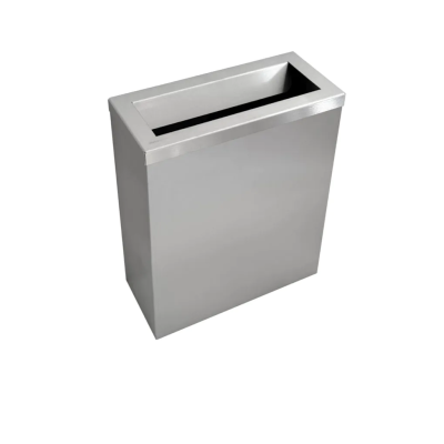 Сміттєвий бак 25 л / 35.5 × 16.2 × 44 cm / кришка з отвором /матована нержавіюча сталь Stella