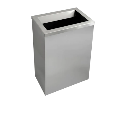 Сміттєвий бак 50 л / 35.5 × 22.8 × 65 / cmкришка з отвором для врізання/матована нержавіюча сталь Stella