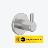 Гачок одинарний з розеткою Excellent FIDO матовий нікель 