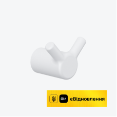 Гачок подвійний Excellent FIDO білий матовий 